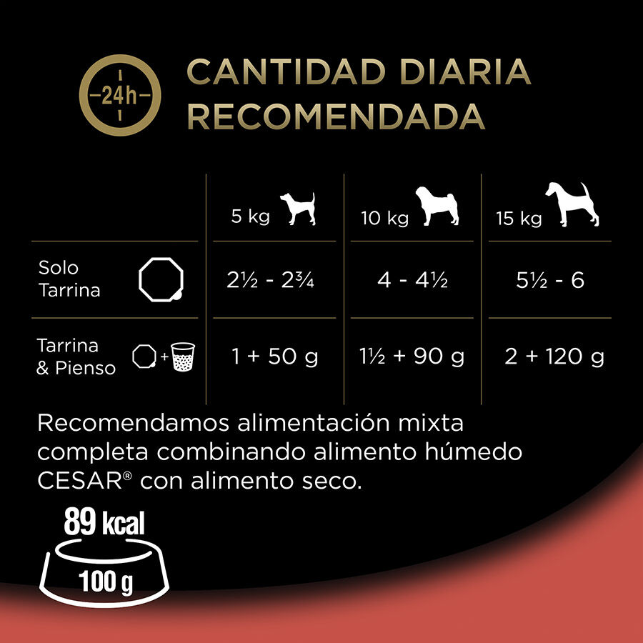 8 tarrinas x 150 g Cesar Selecci&oacute;n Clasicos Tarrina en Pat&eacute; para Perros , , large Imagen numero 3
